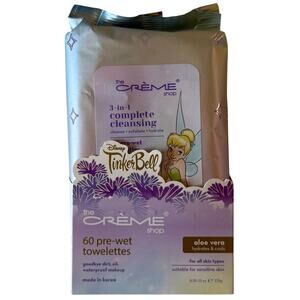 The Creme Shop Disney Tinker Bell Aloe Vera Wipes NEW